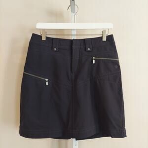 Athleta Skirt 6 Black Athletic Athlesiure Zipper Pockets Gorpcore Outdoors 45335